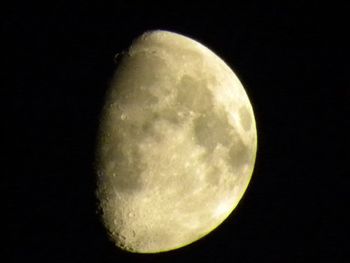Low angle view of moon in sky