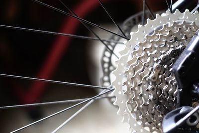 Close-up of bicycle wheel