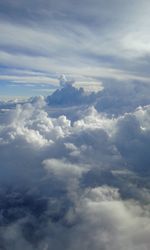 Aerial view of clouds in sky