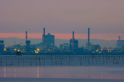 Steel mills at dusk