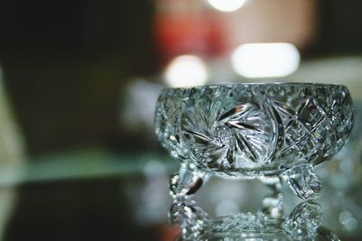 Close-up of glass on table