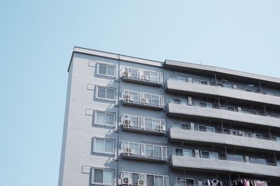 Low angle view of building against clear sky