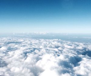 Aerial view of clouds over sea