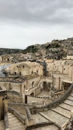 High angle view of townscape against sky