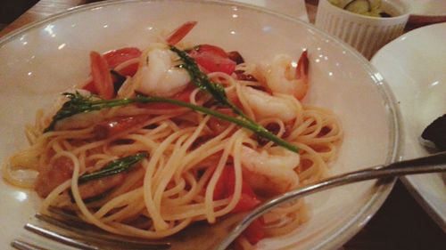 Close-up of served food