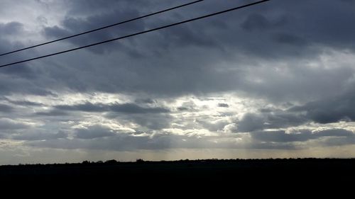 Scenic view of landscape against cloudy sky