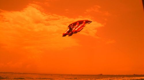 Scenic view of sea during sunset