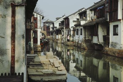 Panoramic view of residential buildings against sky