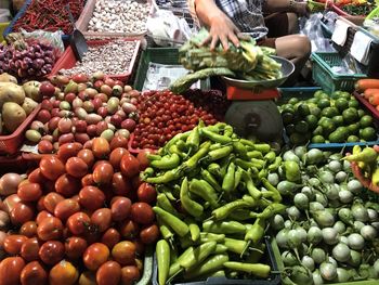 Fruits for sale at market stall