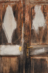 Full frame shot of old wooden door