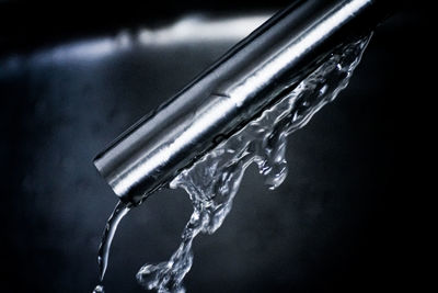 Close-up of water drops on glass