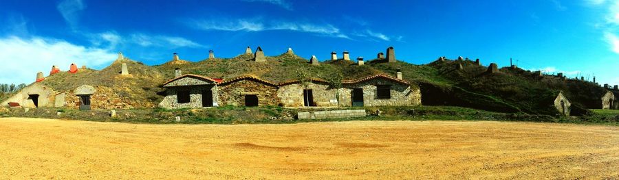 Exterior of house against cloudy sky