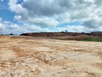 Scenic view of desert against sky