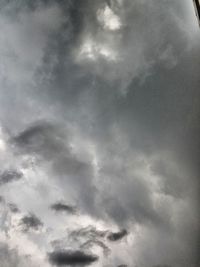 Low angle view of clouds in sky