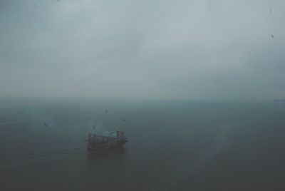 View of boats in sea