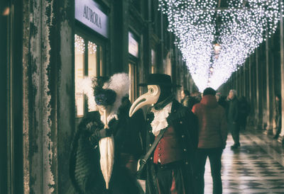 People photographing at night
