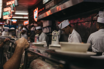 People in restaurant