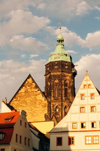 Low angle view of building against sky