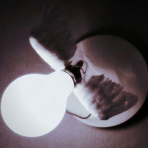 Illuminated lights at night