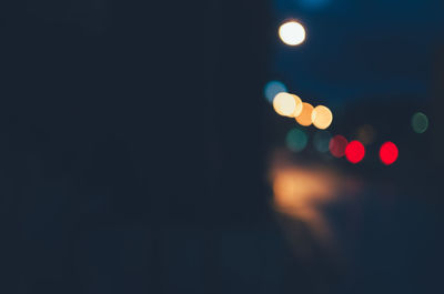 Defocused lights at night