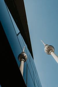 Low angle view of building against clear sky