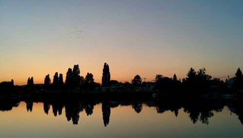 Reflection of built structures in water