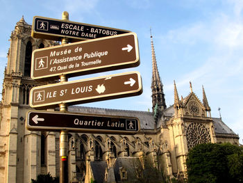 Low angle view of road sign
