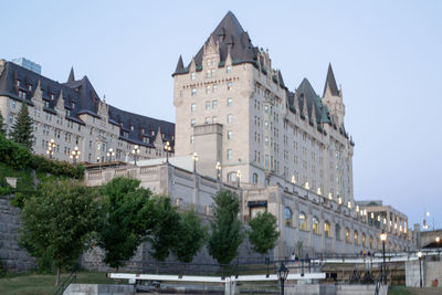 Low angle view of buildings against sky