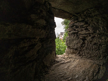 View of narrow alley