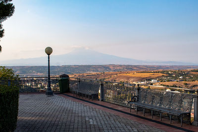 Sicilian panorama with the etna volcano