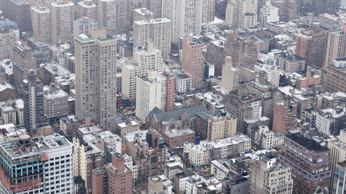 High angle view of city