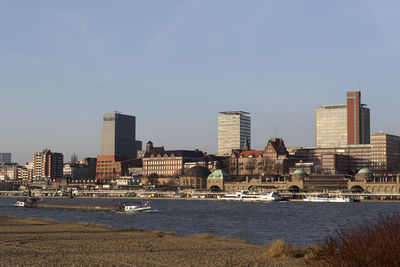 City view of hamburg, germany, daylight in springtime