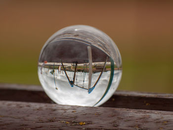 Close-up of water on table