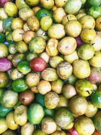 Full frame shot of fruits for sale in market