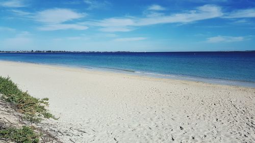 View of calm beach against the sky