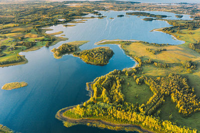 High angle view of beach