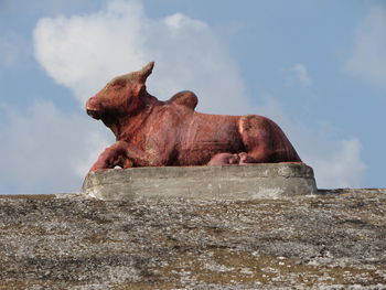 Low angle view of statue