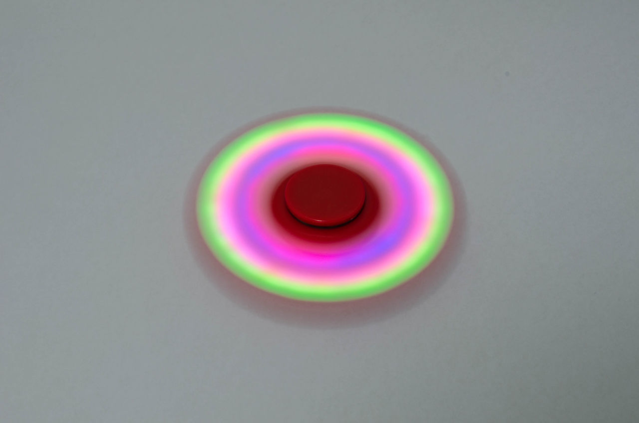 Colourful fidget spinner