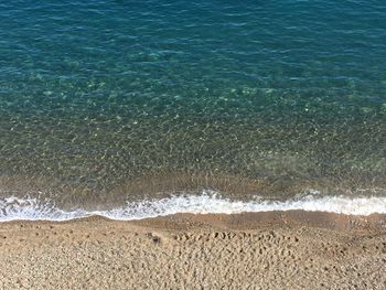 High angle view of beach