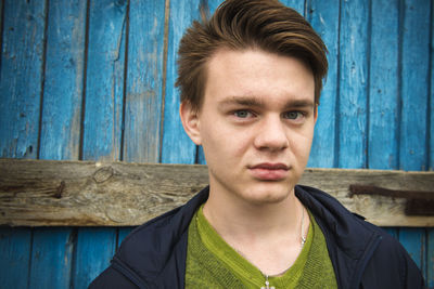 Close-up portrait of young man