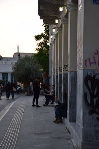 Woman walking in city