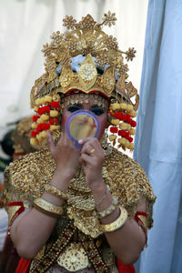 Front view of traditional dancer