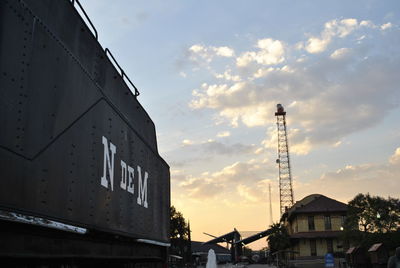 Low angle view of buildings against sky