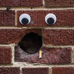 Close-up view of brick wall