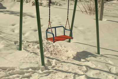 Playground equipment at beach