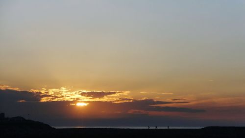 Scenic view of landscape at sunset