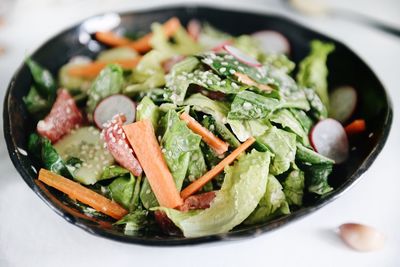 Close-up of salad served in bowl