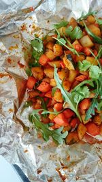 Close-up of food on table