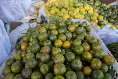 Close-up of fruits for sale at market stall