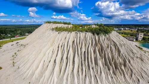 Panoramic view of land against sky